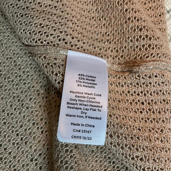 TALBOTS gold/tan cardigan Sz Small - Picture 8 of 11